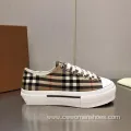 Plaid Pattern High Quality Canvas Fashion Thick Soled Women's Walking Style Shoes